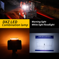 DXZ Luz de Advertencia para Montacargas, LED Cuadrada de Alta Calidad, Multimodo, Modificación de Luz Intermitente Todoterreno, 5.7 Pulgadas, 9-36v