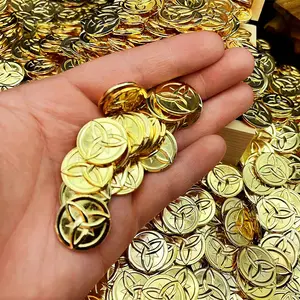 2cm 2.5cm Genshin Impact Mona Coins Gold for Kids Collector Game Metal Mora Cosplay Props Accessories tik tok coins