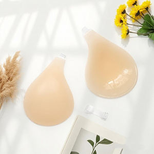 Lepel Vorm Zelfklevende Hefbeha Siliconen Strapless Bh Met Push-Up Pad Onzichtbare Voorkant Sluiting Tepel Pasteitjes - Product Image 3