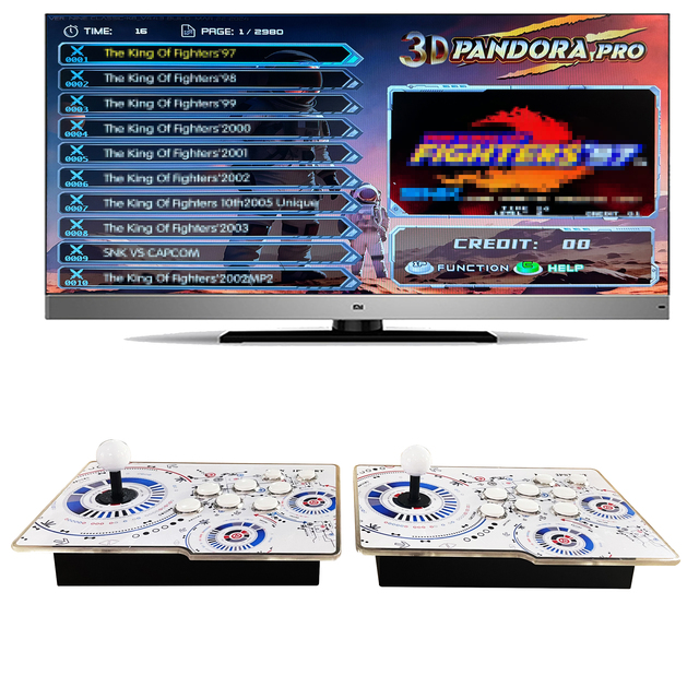Hot Selling 29800 Version Joystick Metal Acrylic 2-Player Arcade Retro Coin Operated TV Video Game Console Pandora E-Sports Box