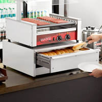 Ensemble de gril à hot-dog automatique durable avec tiroir chauffant pour chignon