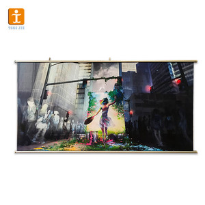 Tùy Chỉnh Kích Thước Lớn Hình Ảnh Tường Hoạt Hình Sản Phẩm Cuộn Áp phích Quảng Cáo Treo Di Chuyển Biểu Ngữ Với Thanh Hợp Kim - Product Image 5