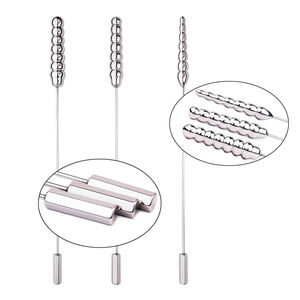 Cuentas de acero inoxidable, tapón uretral <span class=keywords><strong>para</strong></span> pene, Juguetes sexuales acanalados <span class=keywords><strong>para</strong></span> hombres, retraso en la eyaculación, masaje de próstata, masturbador Masculino - Product Image 3