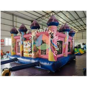 Château gonflable de princesse des contes de fées, qualité commerciale, pour enfants, avec imprimé princesse, pour fêtes et événements, jeu sécurisé - Product Image 5