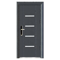Porte d'entrée extérieure en acier insonorisée et sécurisée, design moderne, pour maisons, avec serrure intelligente, pour villas et espaces extérieurs