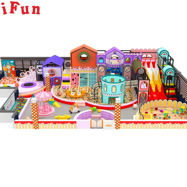 Ifun Park Indoor Playground Kids Amusement Park Rides Slids Customized Design Modern Activities Soft Playground