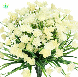 Fleurs artificielles de narcisses blancs résistants, verdure, <span class=keywords><strong>feuillage</strong></span>, plantes, faux arbustes pour jardin, Pâques, Noël, plante suspendue - Product Image 1