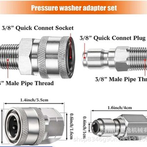Nettoyeur haute pression en acier inoxydable 304, ensemble de raccords à connexion rapide 1/4 pouces NPT pour lavage de voiture et usage domestique - Product Image 5