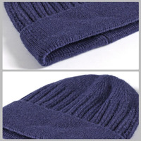 Gorro de Punto Unisex de Color Sólido, Lana Acrílica de Alta Calidad, Transpirable, Impermeable, Cálido, Informal, para Invierno, Viajes, Adultos