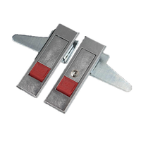 Loquet de panneau à compression en alliage de zinc pour armoire industrielle avec bouton à ressort rouge et blanc