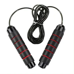 Corde à Sauter Sports PVC Roulement Cordes à Sauter Crossfit avec Poignée Antidérapante Fil Réglable Sauter Maison Intérieur Fitness Exercice