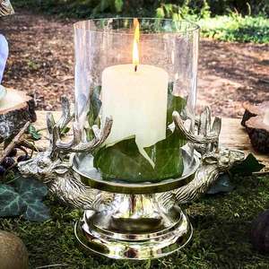 Vaisselle Centres de table Décor Haute Qualité Bougie Pilier Titulaire Meilleur Vendeur Cerf Cerf Bougeoir avec Verre Votive pour Mariage - Product Image 2