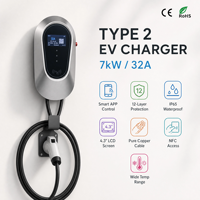 Estación de Carga para Vehículos Eléctricos, Cargador para Coche Eléctrico, Cargador EV de 22 kW, Cargador de Pared EV de 22 kW, Cargador de Pared EV Trifásico GBT de 22 kW y 32 A