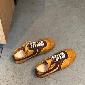 <span class=keywords><strong>Scarpe</strong></span> da <span class=keywords><strong>ginnastica</strong></span> casual da donna Zhu Xiaomeng Mama Horse Skin Spring Washed Vintage <span class=keywords><strong>con</strong></span> punta quadrata, stile tedesco, <span class=keywords><strong>con</strong></span> rialzo - Product Image 4