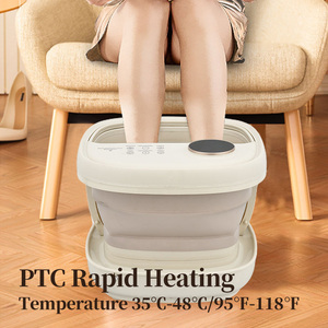 Usine directement vente nouvelle conception pliable pied Spa masseur Portable télécommande chauffage lumière rouge bulle 10L pied - Product Image 3