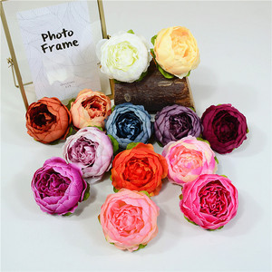 Dongchen Crafts <b>Artificial</b> Round <b>Peony</b> Flowers Silk Handmade Wedding Decorations - Product Image 1