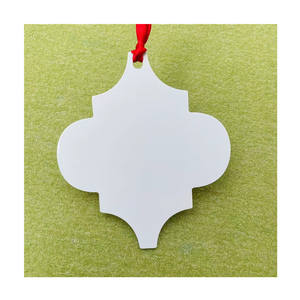 Handysub ของตกแต่งคริสมาสต์โลหะ,ของตกแต่งแบบระเหิดไม่เหมือนใครอะลูมิเนียมสีขาวเคลือบเงาแบบ<span class=keywords><strong>2</strong></span>ด้าน - Product Image 1