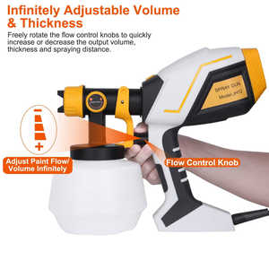 تصميم جديد رذاذ طلاء قوي جداري داخلي يعمل بالماء له فتحتان وطول 5 قدم, مزود بحبل قوي - Product Image 5