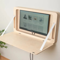 Wandmontierter Holz-Computertisch, Klappbarer Heimstudier-Schreibtisch, Multifunktionaler Wandmontierter Tisch