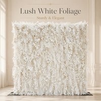 Décoration murale en tissu blanc à motif de fleurs de givre simulé, fabriquée en Chine pour mariages et hôtels, designs personnalisés disponibles, livraison rapide BBGS