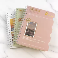 Cuaderno de bobina de alambre O de diseño personalizado profesional, cuaderno de estudiante, cuaderno personalizado de impresión Digital de tapa dura
