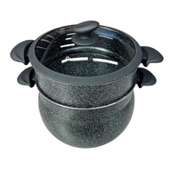 Couscoussier marocain en aluminium sans gluten, ensemble de cuisson et de vapeur, articles prêts à l'emploi, fabriqué à Chihot, vente directe d'usine