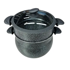 Couscoussier marocain en aluminium sans gluten, ensemble de cuisson et de vapeur, articles prêts à l'emploi, fabriqué à Chihot, vente directe d'usine - Product Image 2