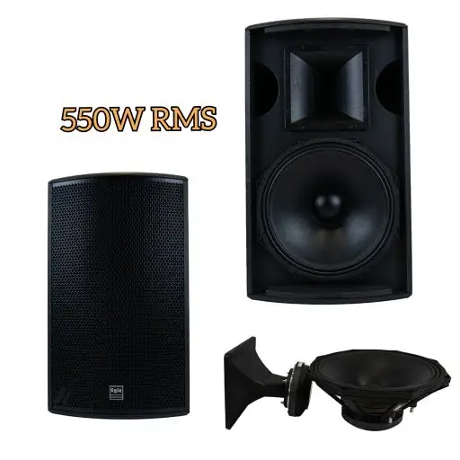 Pro efectos de audio pasivos solo 2 vías 15 "altavoces de audio de escenario profesional caja de monitor de estudio pasivo