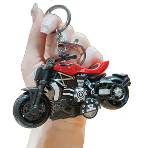 Criativa nova motocicleta dominadora Harley motocicleta chaveiro requintado carro chaveiro saco pingente