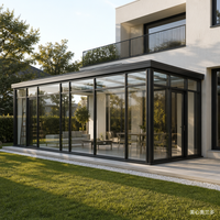 Serre en verre préfabriquée Mexin en aluminium pour véranda, jardin, patio et enclos de piscine