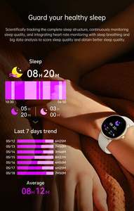 <span class=keywords><strong>Montre</strong></span> connectée pour femmes : écran 1,19'', surveillance de la fréquence cardiaque et de l'oxygène, étanche IP68, longue autonomie de la batterie, fitness et élégance quotidienne - Product Image 6