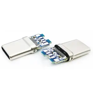 C型3.1电容手机快速充电器连接器类型18W 20W Usb 20 24针公Usb-c带PCB板Conector