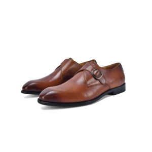 Zapatos de Vestir Negros para Hombre con Correa de Monje, Acolchados y Suaves, de Cuero de Becerro de Grano Completo, con Construcción Goodyear y Hebilla Formal - Product Image 2