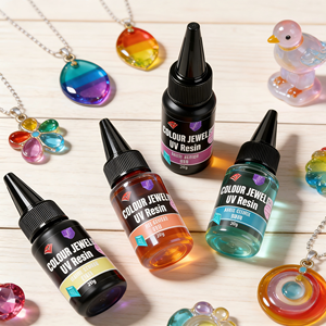 Resina UV Transparente al por Mayor, Inodora, Baja Contracción, Antiamarilleo, Dureza 85 Shore D, para Fabricación de Joyas, Manualidades, Decoración y Bricolaje - Product Image 1