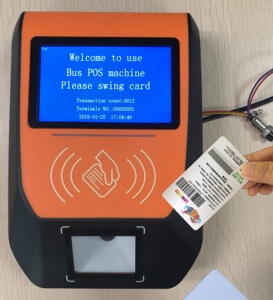 Giao thông công cộng thông minh thu ngân máy POS thẻ xe buýt đầu đọc thanh toán RFID xe buýt giá vé Hệ thống bộ sưu tập với xe buýt Vé máy in - Product Image 6