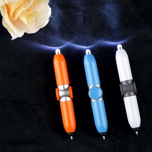 Stylo multifonction LED personnalisé avec fonction anti-stress, cadeau promotionnel pour entreprises et écoles, stylet tactile en plastique, stylo bille avec spinner intégré - Product Image 3
