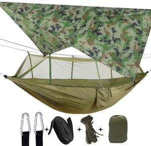Pour Woqi Léger Camping En Plein Air Bâche 210T 70D Nylon <span class=keywords><strong>avec</strong></span> <span class=keywords><strong>Moustiquaire</strong></span> et Pluie Fly Portable Ammock - Product Image 1