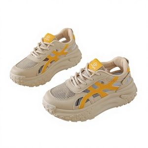 Women's Shoes Summer Korean-style Sports Casual Breathable Height-increasing <b>Lace</b>-up Thick-soled <b>White</b> New Dad Shoes for Female - Product Image 1