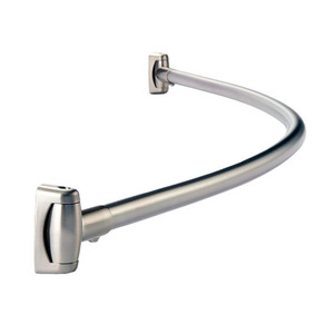 <span class=keywords><strong>Tringle</strong></span> de <span class=keywords><strong>Douche</strong></span> Courbée Réglable, Barre de Tension en Acier Inoxydable pour Baignoire d'<span class=keywords><strong>Angle</strong></span> et Salle de Bain - Product Image 2