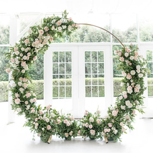 Telón de fondo con forma de corazón para eventos, suministros decorativos de flores de seda, rosas artificiales, boda, gran oferta, KCFA-016, venta al por mayor - Product Image 4