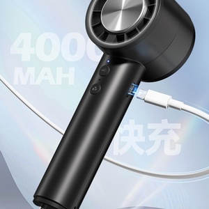 Ventilateur portable rechargeable 4000 mAh, mini turbo, à piles, 5 vitesses, pour extérieur - Product Image 6