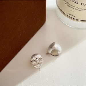 Kaiming S925 Sterling Silver Heart Stud <b>Earrings</b> For Women Korean Style Everyday Wear Jewelry 925 Silver Ear <b>Post</b> - Product Image 4