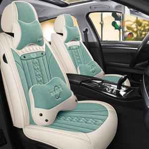 เบาะรองนั่งในรถยนต์ผ้าลินิน2025สบายระบายอากาศได้เต็มที่คลุมด้วยผ้าทุกฤดูกาล - Product Image 5