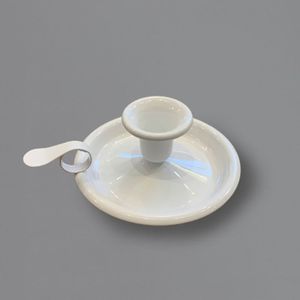 High Quality Novelty Classic Design <strong>Lotus</strong> Shape Custom Color logo Printing White Metal Enamel <strong>Candle</strong> Stand <strong>Holder</strong> - Product Image 6