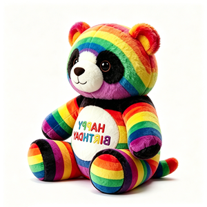 Personaliza un peluche de panda, un juguete de peluche arcoíris - Product Image 3