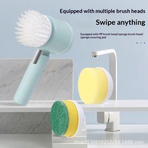 Multifunctional Electric <b>Cleaning</b> <b>Brush</b> Household Kitchen Dish Washing <b>Brush</b> Bathroom Handheld Wireless Foldable <b>Cleaning</b> <b>Brush</b> - Product Image 3