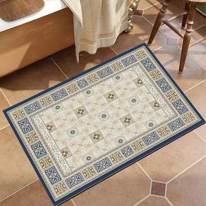 Alfombra de Baño Floral Estilo Americano, Rectangular, de Tierra de Diatomeas, Absorbente, Antideslizante, para Entrada de Baño - Product Image 3
