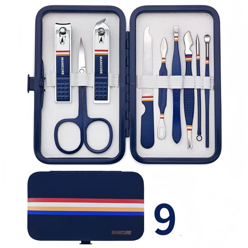 German nail clipper 9-piece set - royal blue