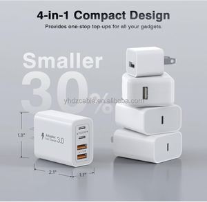40W <b>Power</b> Adapter with 2USB C and 2USB 4-port Travel Fast Charging Head Mobile Phone Portable Wall Charger - Product Image 4