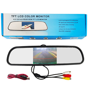 4.3-Inch <b>Car</b> Rearview Mirror Display with RGB Function TFT Screen in 16.9 Aspect Ratio Windshield Placement - Product Image 1